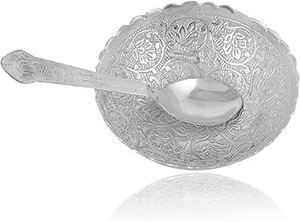 German Royal Luxury Velvet Box Set Modern Design Multi-Functional Aluminium Bowl Tray Spoon Home Decor Dry Fruit <b>Sweets</b> Weddings - Product Image 2