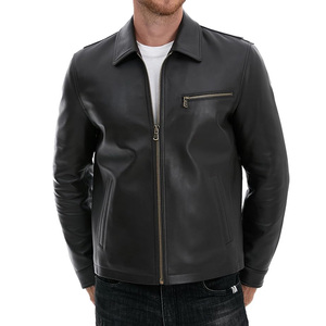 New Winter High Quality Design Men's Leather <b>Canvas</b> <b>Jacket</b> Stand Front Custom Embroidered OEM Service Waterproof Eco-Friendly - Product Image 2