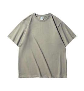 Oversized Heavyweight Men Cotton T Shirt Custom Logo Printing Crew Neck Streetwear Casual T Shirt Plus Size OEM - Product Image 3