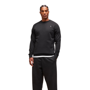 Sweat-shirt noir slim fit pour homme, en molleton premium, col rond, style décontracté, streetwear, pour tous les jours - Product Image 4