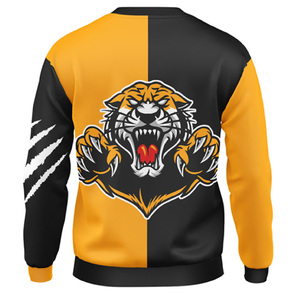 High Quality Custom Men's Cotton O-Neck Winter Breathable Zipper-Up <b>Sweatshirt</b> OEM <b>Plain</b> Dyed Plush Jogger Black Wholesale - Product Image 2