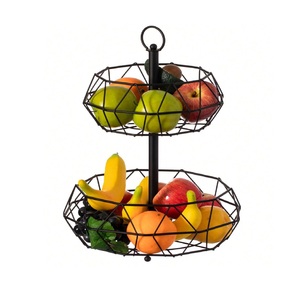 Cesta de Alambre Metálica Negra Más Vendida para Decoración de Mesa de Cocina y Sala de Estar, Cesta de Almacenamiento, Tamaño y Forma Personalizables - Product Image 5