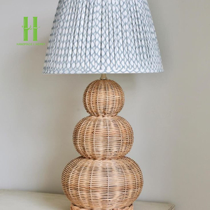 Best Selling Rattan Lamp Base Table Lamp Handwoven OEM Pendant <b>Light</b> for Home <b>Decoration</b> Variety of Colors Made in Vietnam - Product Image 5