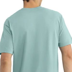 T-shirt tubulaire idéal pour homme en mélange de coton, respirant, col rond, léger, décontracté, pour la gym, les activités de plein air et l'été - Product Image 4