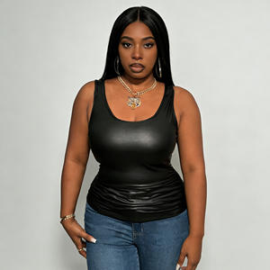 ลดราคาสุดฮอต! ชุดเสื้อกล้ามสีดำ 4 ชิ้นสำหรับผู้หญิง เสื้อแขนกุดเรียบง่าย สวมใส่สบายๆ สำหรับทุกวัน - Product Image 1