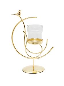 Candelabro Vintage con Lazo de Cinta, Elegante Soporte Metálico para Velas, Iluminación Romántica para Mesa - Product Image 3