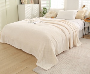 Wholesale Custom Logo Soft Flannel Fleece Blanket Cozy Polyester Throw Blanket for <b>Sofa</b> Bed Winter Home Hotel Gift Use - Product Image 4