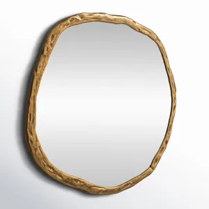 Nouveau Miroir Mural Métallique Fait Main Tendance, Miroir Décoratif Rond Artistique de Qualité Supérieure pour Hôtels de Luxe, Complexes Hôteliers, Maisons, Chambres et Salles à Manger - Product Image 5