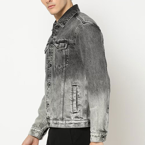 New Fashion Design High Quality <b>Men</b> <b>Denim</b> <b>Jacket</b> Wholesale Price Custom Made <b>Men's</b> Washed <b>Denim</b> <b>Jackets</b> - Product Image 3