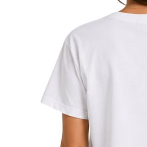 Camiseta extragrande con estampado gráfico de pata de gato negro minimalista para mujer, camiseta informal de manga corta con cuello redondo, camiseta de moda de verano - Product Image 6
