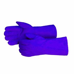 Guantes de Soldadura Rojos de Cuero Vacuno Reforzado con Logotipo Personalizado, Resistentes al Calor y a las Chispas, para Bomberos, Construcción y Barbacoa - Product Image 3