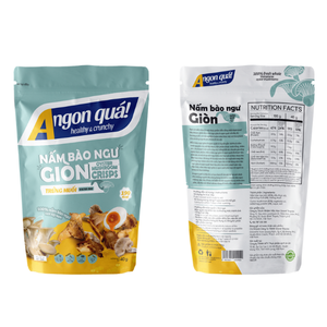 Chips de Champignons Oyster Croustillants Premium Saveur Œuf Salé 100% Naturel Snack Végétal 40g - Product Image 1