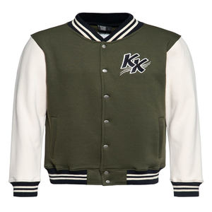 Chaquetas Varsity Premium para Hombre, Color Sólido, Invierno, 100% Algodón, Relleno de Felpa, Logotipo Personalizado Bordado Disponible para Venta al Por Mayor - Product Image 1