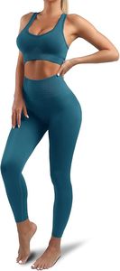 Ensemble de yoga de haute qualité pour femmes, pantalon de yoga, vêtements de sport pour femmes, ensembles de yoga à séchage rapide, coupe ajustée - Product Image 4
