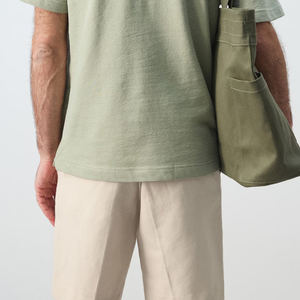 T-shirt col rond pour homme 2026 au design élégant et abordable, couleur unie pour le quotidien, avec logo personnalisable, coupe confortable - Product Image 6