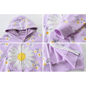 Sudadera con capucha y cremallera para bebés, chaqueta de forro polar para niños pequeños, abrigo de invierno con botones, ropa exterior de algodón. - Product Image 5