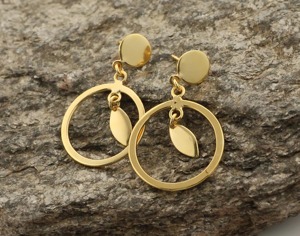 Fournisseur Vérifié de Bijoux en Métal : Boucles d'Oreilles en Laiton Doré, Finition Lisse, Prix d'Usine en Gros - Product Image 3