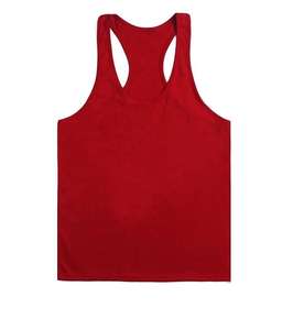 Camiseta sin mangas para hombre, estilo stringer, para gimnasio, OEM, personalizable con bordado, color sólido, para culturismo y fitness, estilo Y-Back. - Product Image 1