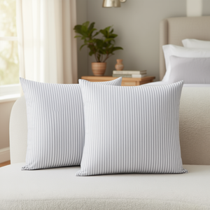 Almohada de Satén Suave con Rayas, 16x16 Pulgadas, para Hogar y Hotel, Cómoda y Rellena, para Cama - Product Image 3