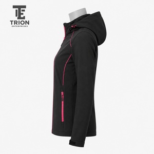 Veste softshell imperméable pour femme, tissu coupe-vent, coupe confortable et chaude, capuche ajustable, idéale pour la randonnée, le camping et les voyages - Product Image 4