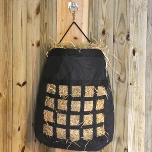 Slow Feed Horse Hay Bag Adjustable Strap Nylon <b>Equestrian</b> Feeding Bag with Front Hole for Stable and Trailer Use - Product Image 5