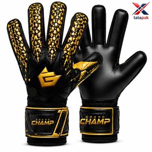 Gants de gardien de but en cuir très demandés, paume antidérapante, technologie d'adhérence toutes saisons, unisexe, adultes, équipes, clubs, entraînement, match, fixation à crochet - Product Image 1