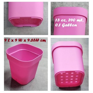 กระถางดอกไม้สี่เหลี่ยมสีสันสดใสกว้าง9ซม. L-409 - Product Image 2