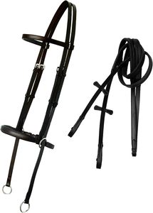 New Trendy Custom Logo Durable Western Leather Bridle <b>Equestrian</b> Horse Riding Padded Snaffle Dressage Racing Outdoor Sports - Product Image 3