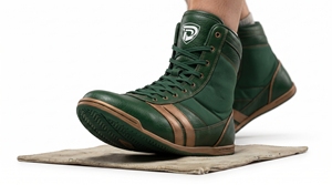 Zapatos de Boxeo Dumela International Training, Color Verde, Caña Alta, Cuero Resistente, Transpirables, Cómodos, Ecológicos, para Todas las Temporadas - Product Image 3