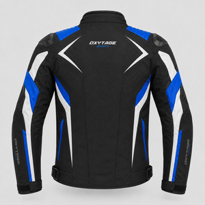 Chaqueta de Motocicleta de Manga Larga para Hombre Oxytage, Color Negro, Azul y Blanco, Estilo Deportivo Transpirable, para Adultos, Todas las Temporadas, Venta al por Mayor - Product Image 5