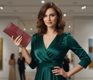 Sac à main Ledis en cuir véritable fait à la main avec rabat magnétique Sacs Ledis au design de luxe avec détails découpés au laser - Product Image 1