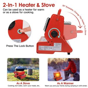 Portable 2-in-1 Butane Burner and Heater for Outdoor Cooking Heating Warmer for <b>Camping</b> Fishing RV Travel - Product Image 5