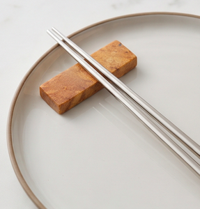 Reposacucharas de cerámica con patrón de mármol beige y marrón, para cubiertos y palillos, para decoración de cocina y mesa. - Product Image 5