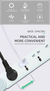 Safety Shutter & Fire Prevention New <b>Universal</b> Type WISH Tabletop 5m Cable Engineering Materials Power Strip Home Use - Product Image 3