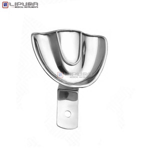 Bandeja de Impresión Dental Premium con Borde U1 Sólido (superior) Talla XL de Acero Inoxidable Reutilizable Autoclavable Sin Perforaciones - Product Image 1