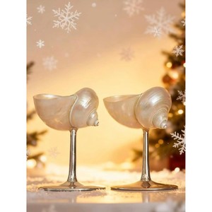 Wholesale customizable glass & sea shell wine glass perfect for adding a luxurious ocean-inspired touch to dining experiences - Product Image 6