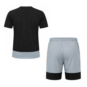 Conjunto de Camiseta y Pantalones Cortos de Verano para Hombre EKIN'IMPEX, Atuendo Informal Transpirable de Dos Piezas, Cuello Redondo, Tejido de Punto, Logotipo Personalizado, Ropa Deportiva - Product Image 2