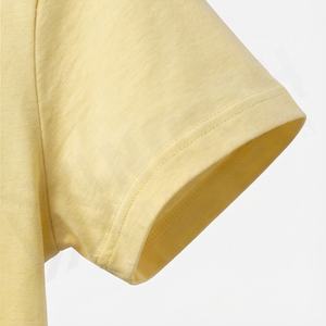 T-shirt décontracté pour femme, style tendance, haute qualité, col ras du cou, manches courtes, tissu satiné, vente en gros, vêtements de mode, couleur personnalisable - Product Image 6