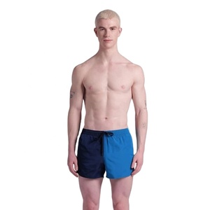 กางเกงว่ายน้ำขาสั้นสองสีสำหรับผู้ชายกางเกงขาสั้นชายหาดผ้าแห้งเร็วน้ำหนักเบามีเชือกผูกปรับได้โลโก้ได้ตามต้องการ - Product Image 1