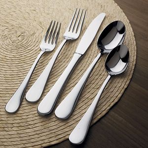 Ensemble de couverts élégants en acier inoxydable pour table à manger moderne, qualité supérieure, durables, résistants à la rouille, ustensiles de cuisine - Product Image 1