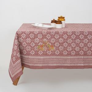 Mantel de Algodón con Estampado Floral Dabu de la India, Cubierta para Mesa de Comedor, Mantel Personalizable para Cocina - Product Image 2