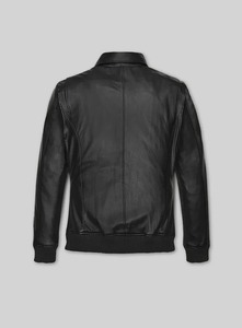 Men's <b>Black</b> PU Leather <b>Jacket</b> Turn-down Collar Zipper Closure Moto Biker Style Regular Fit Autumn Wear - Product Image 2