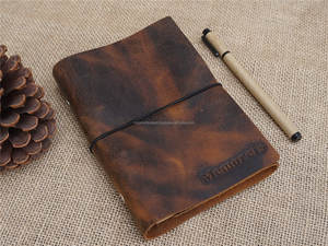 สมุดบันทึกการเดินทาง ปกหนังหรูหรา แบบเติมได้ พร้อมคุณสมบัติป้องกันและกันกลิ่น สไตล์วินเทจ NBC-0046 - Product Image 3