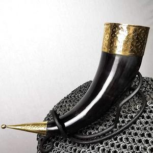 Cuerno de cerveza de vaca medieval vikingo natural 100% hecho a mano, cuerno tallado en estilo Animal, opción de técnica pulida - Product Image 4