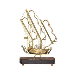 Antique Titanic Brass Ship Showpiece with Wooden Base for Home Office <b>Decoration</b> Nautical <b>Table</b> Decor Vintage Ship Model - Product Image 1