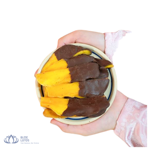 [VENTA CALIENTE] Snacks de Mango Bañado en Chocolate 70% de Nutritious Blue Lotus Farm, Rebanadas de Fruta Seca Dulce, Paquete a Granel, Adorno para Postres - Product Image 1