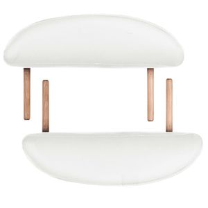 Table de massage pliante ovale blanche de 1,6 po d'épaisseur avec 2 traverses pour les thérapeutes et les professionnels - Product Image 6