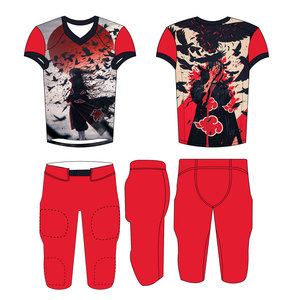 Ensemble d'uniformes de football américain pour équipe adulte, design par sublimation, respirant, avec nom et numéro d'équipe. - Product Image 3