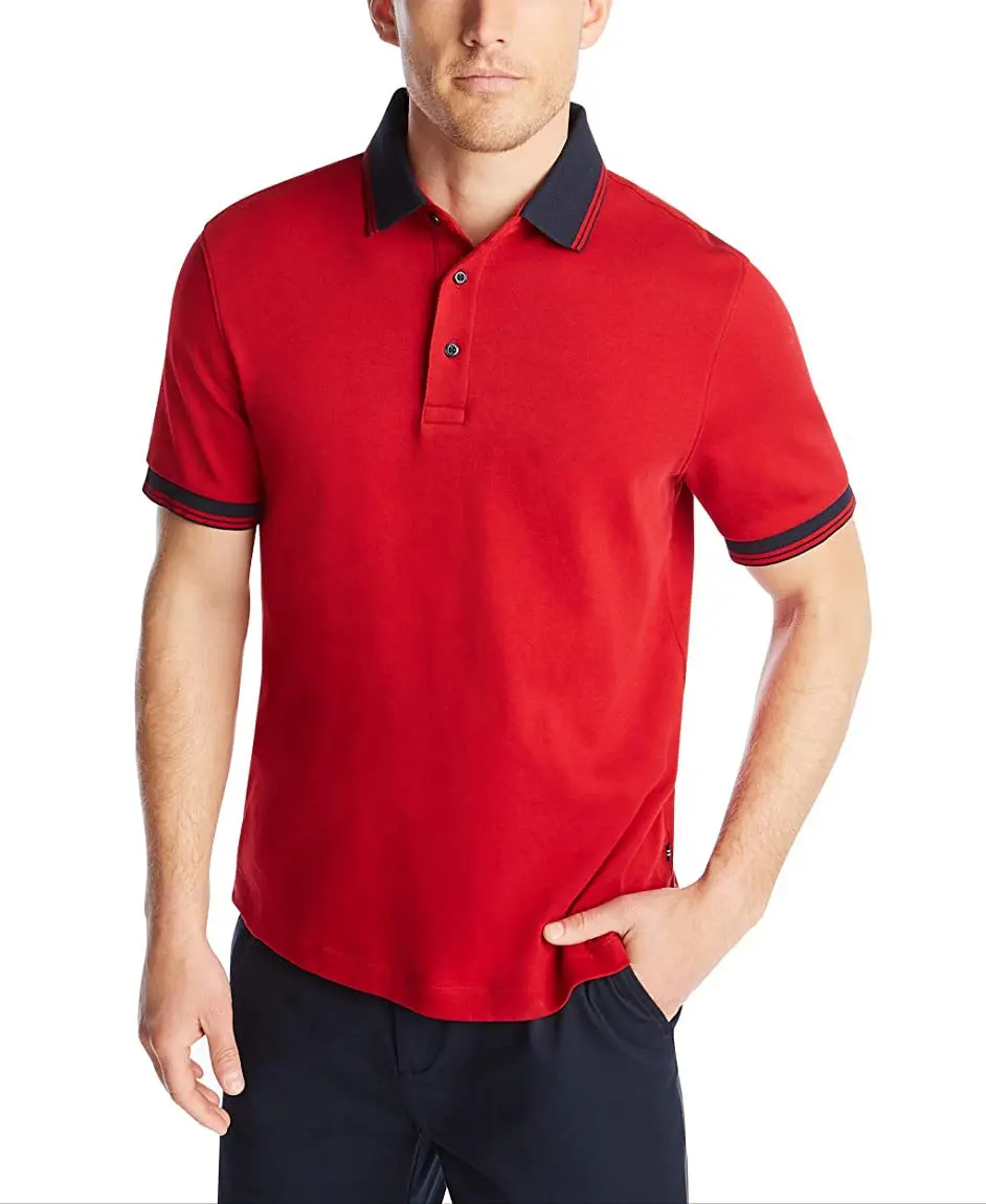 Custom Men's Polo Tshirts set your spirit and your movements - SLIM FIT COLOUR BLOCK POLO Breathable