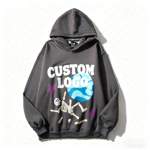 Sudadera de Algodón con Forro Polar para Hombre, Estampada con Logotipo Personalizado, Bordada, Informal, de Invierno, Talla Grande - Product Image 2